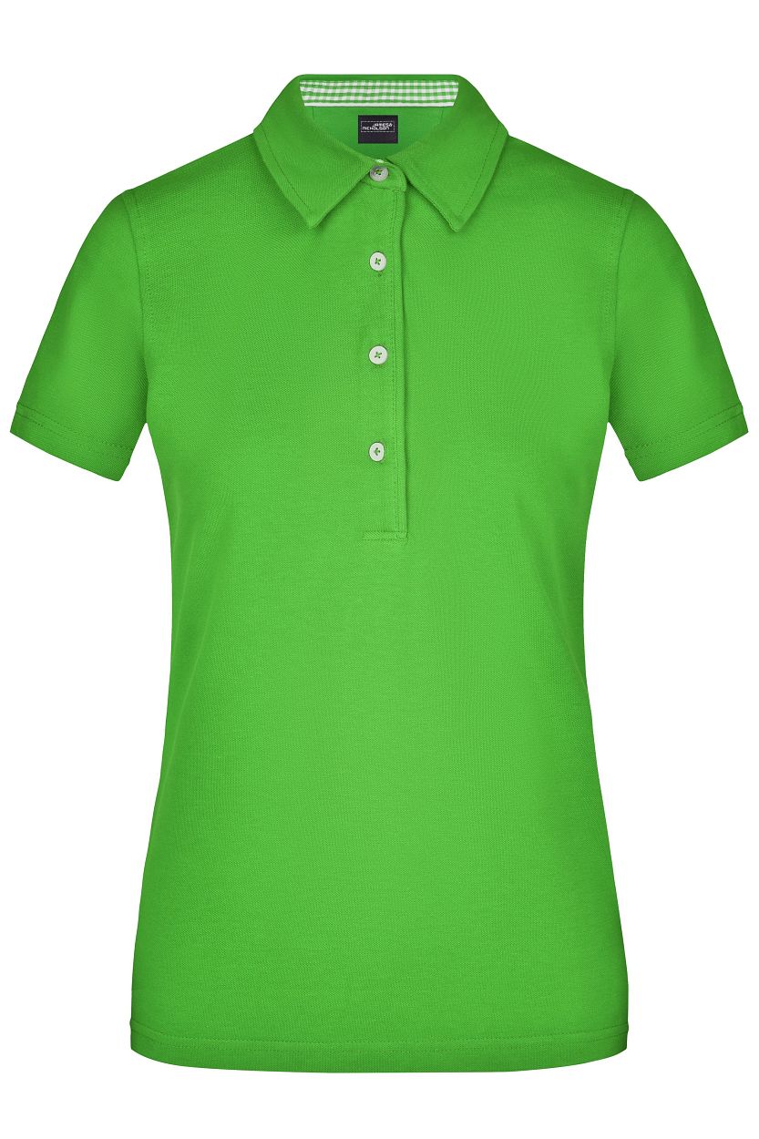 Ladies' Plain Polo "JN969" in Lime-Green/Lime-Green-White, Größe 2XL - Daiber