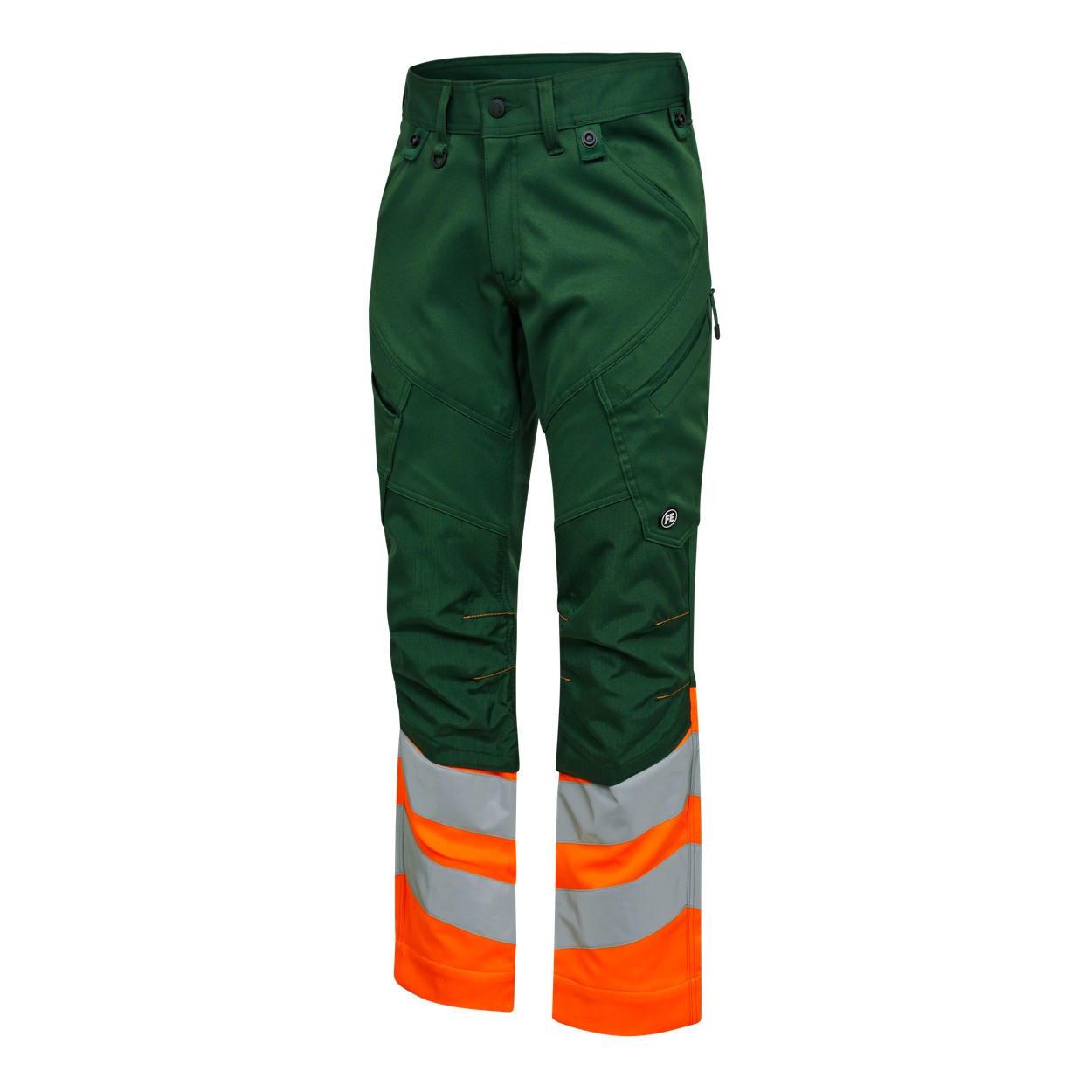 ENGEL Safety Arbeitshose mit 2-Wege-Stretch in Grün/Orange, Größe 26