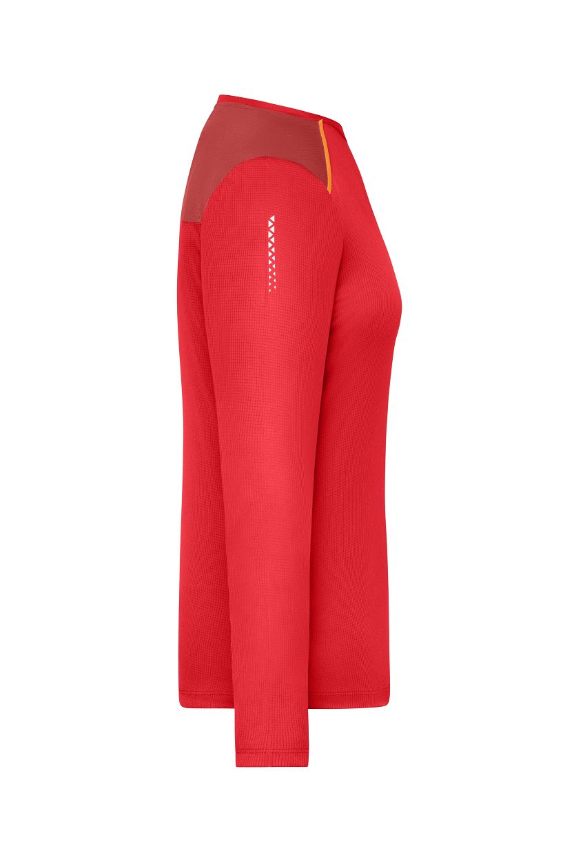 Ladies' Running Shirt Longsleeve GRS "JN1385" in Spicy-Orange, Größe 2XL - Daiber