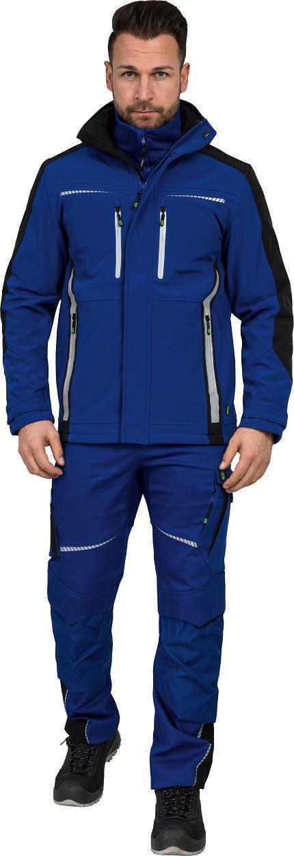 Softshelljacke Flex Line Kornblau/Schwarz FLEXS, Gr. 2XL von Leibwächter