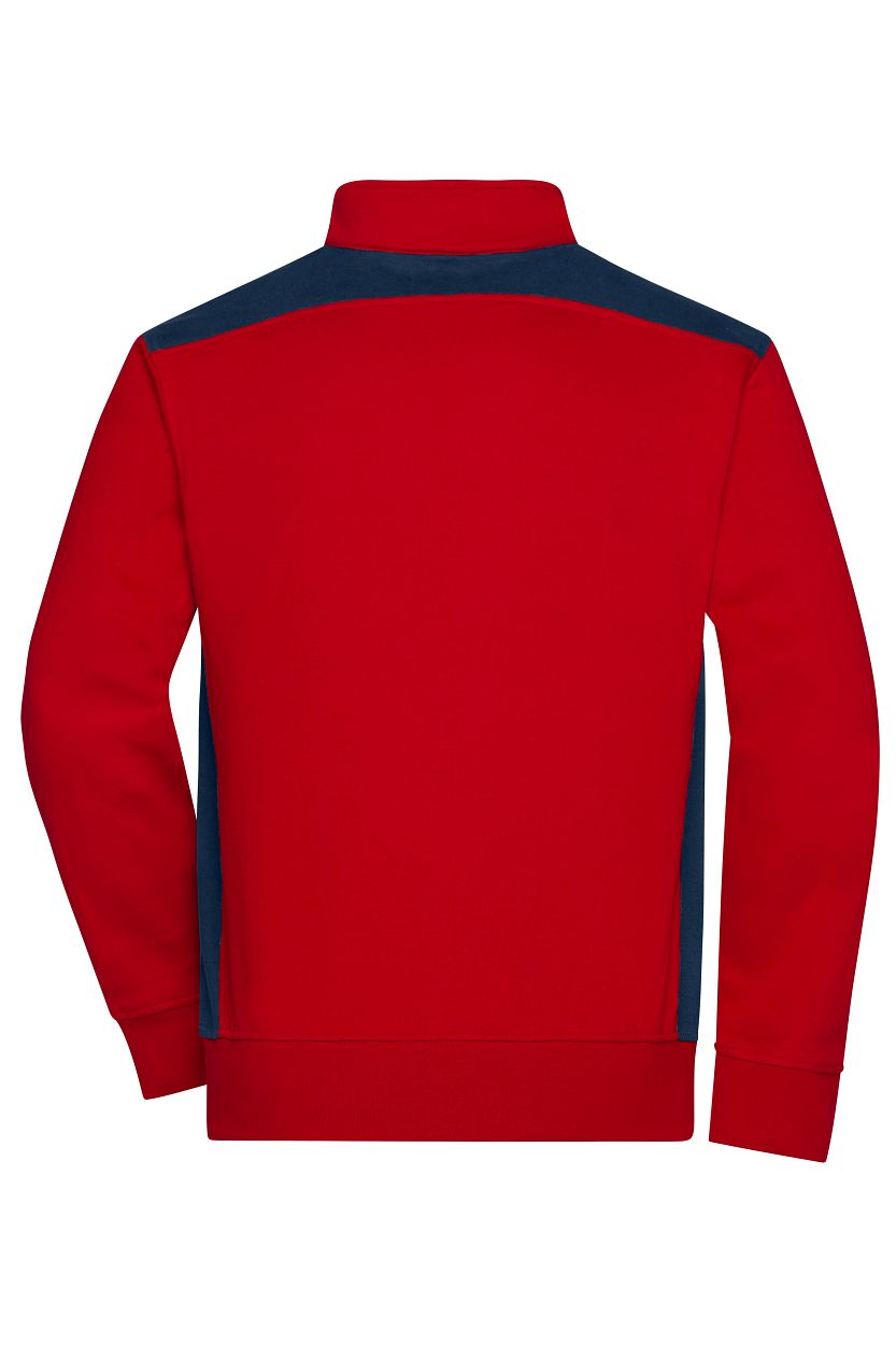 Workwear Sweat Jacket - COLOR - "JN870" in Red/Navy, Größe 6XL - Daiber