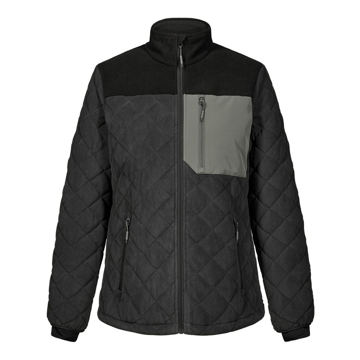 ENGEL Entire Damen Gestepptes-Fleecejacke in Anthrazitgrau/Schwarz, Größe XS