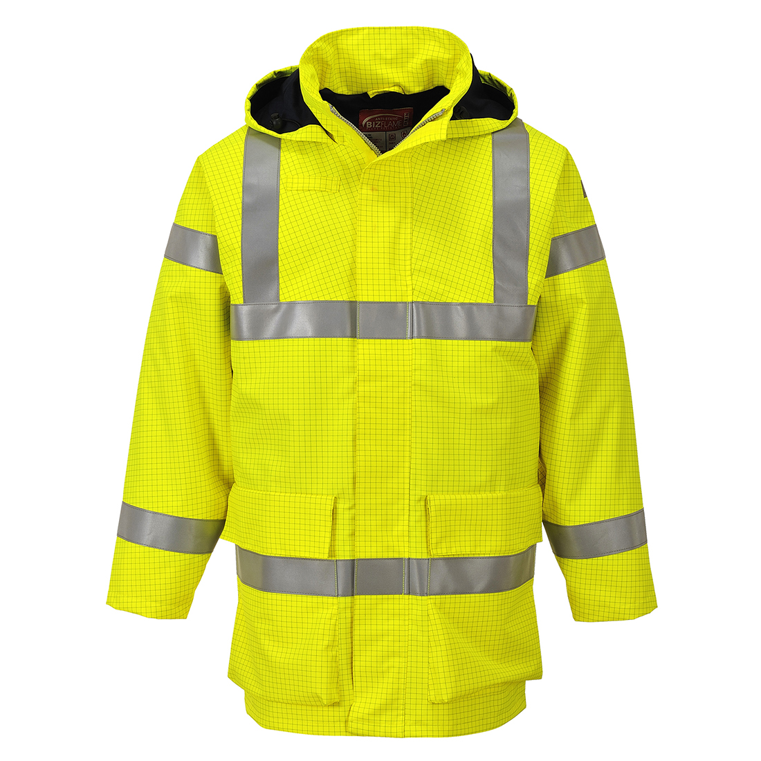 Bizflame Rain leichte Warnschutz Multinorm Jacke S774 in Gelb, Größe L von Portwest