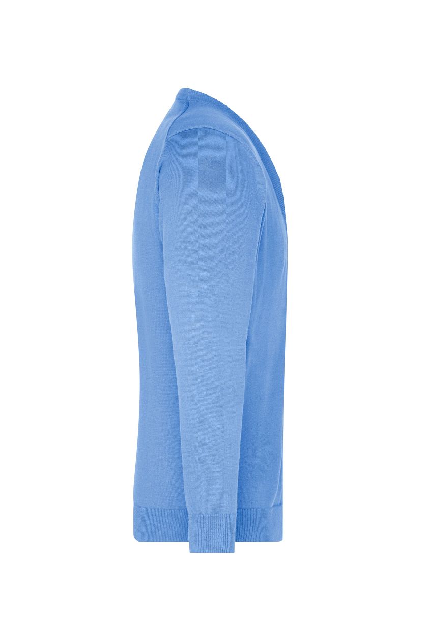 Men's V-Neck Cardigan "JN661" in Glacier-Blue, Größe 3XL - Daiber