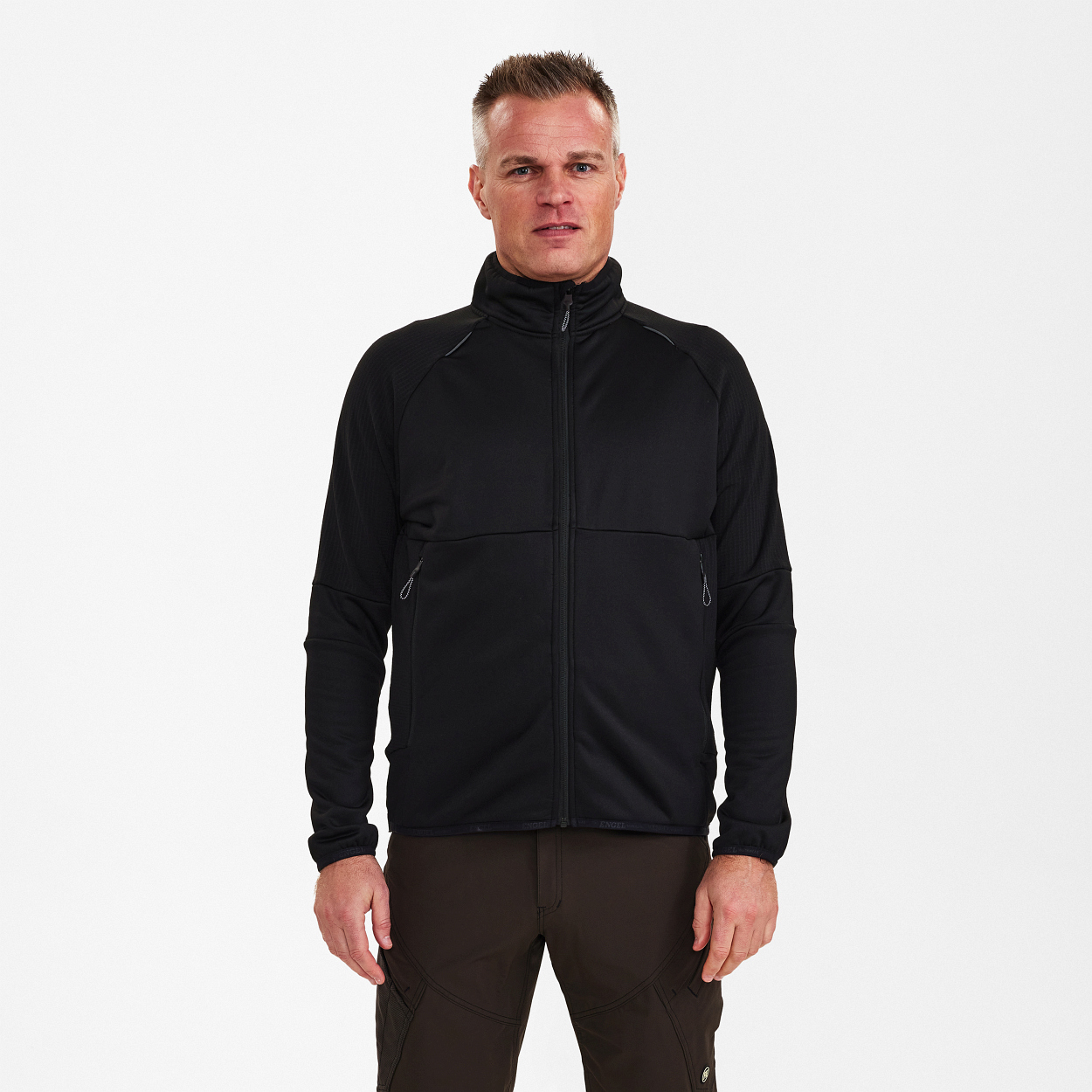 ENGEL X-treme Midlayer-Cardigan in Schwarz, Größe XS