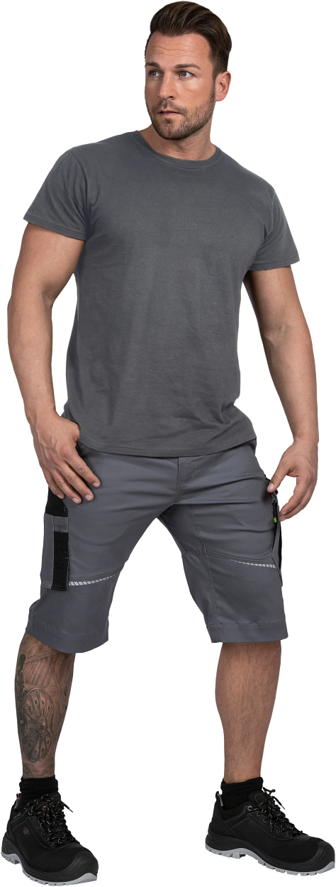 Herren-Shorts Flex Line Grau/Schwarz FLEXK, Gr. 42 von Leibwächter Herren-Shorts Flex Line Grau/Schwarz FLEXK, Gr. 68 von Leibwächter