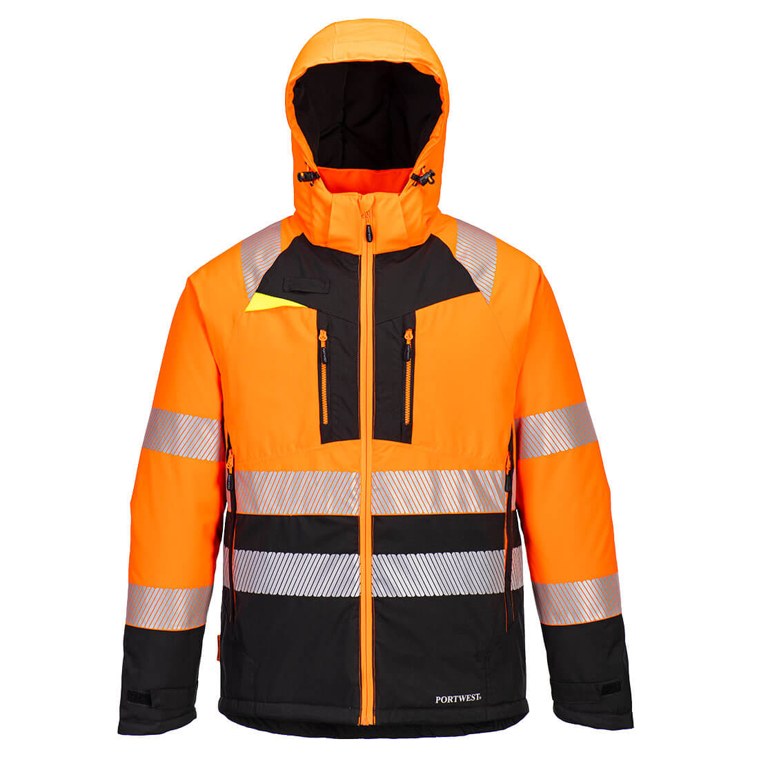 DX4 Warnschutzklasse 2 Winterjacke DX430 in Orange / Schwarz, Größe 4XL von Portwest