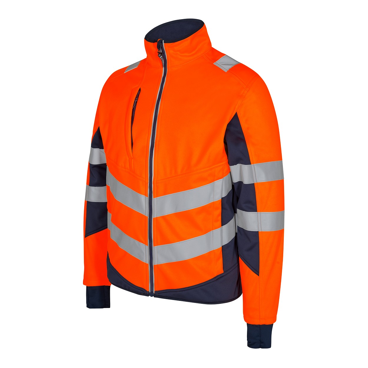 ENGEL Safety Softshelljacke in Orange/Blue ink, Größe 2XL