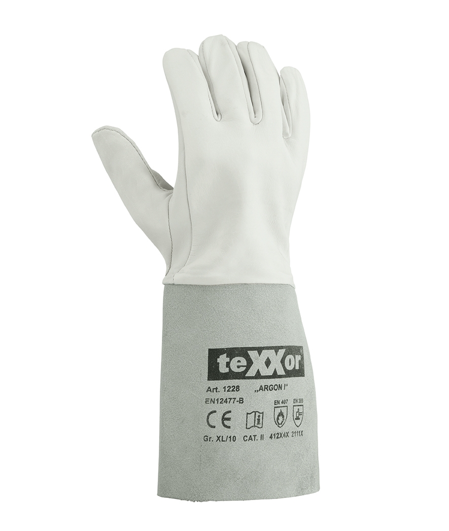 teXXor® Schweißerhandschuhe ARGON I in Braun, Größe 12