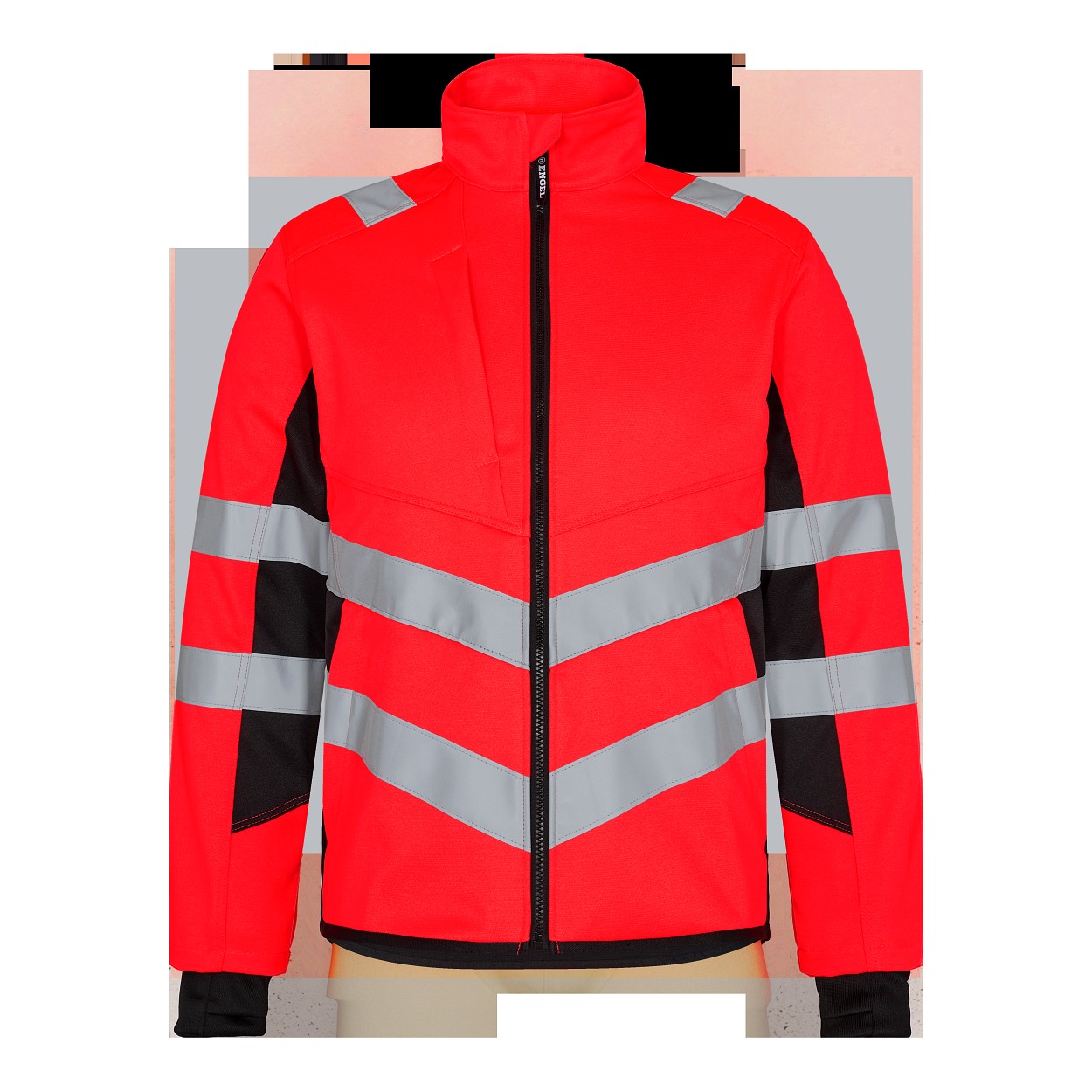 ENGEL Safety Arbeitsjacke mit 2-Wege-Stretch in Rot/Schwarz, Größe XS
