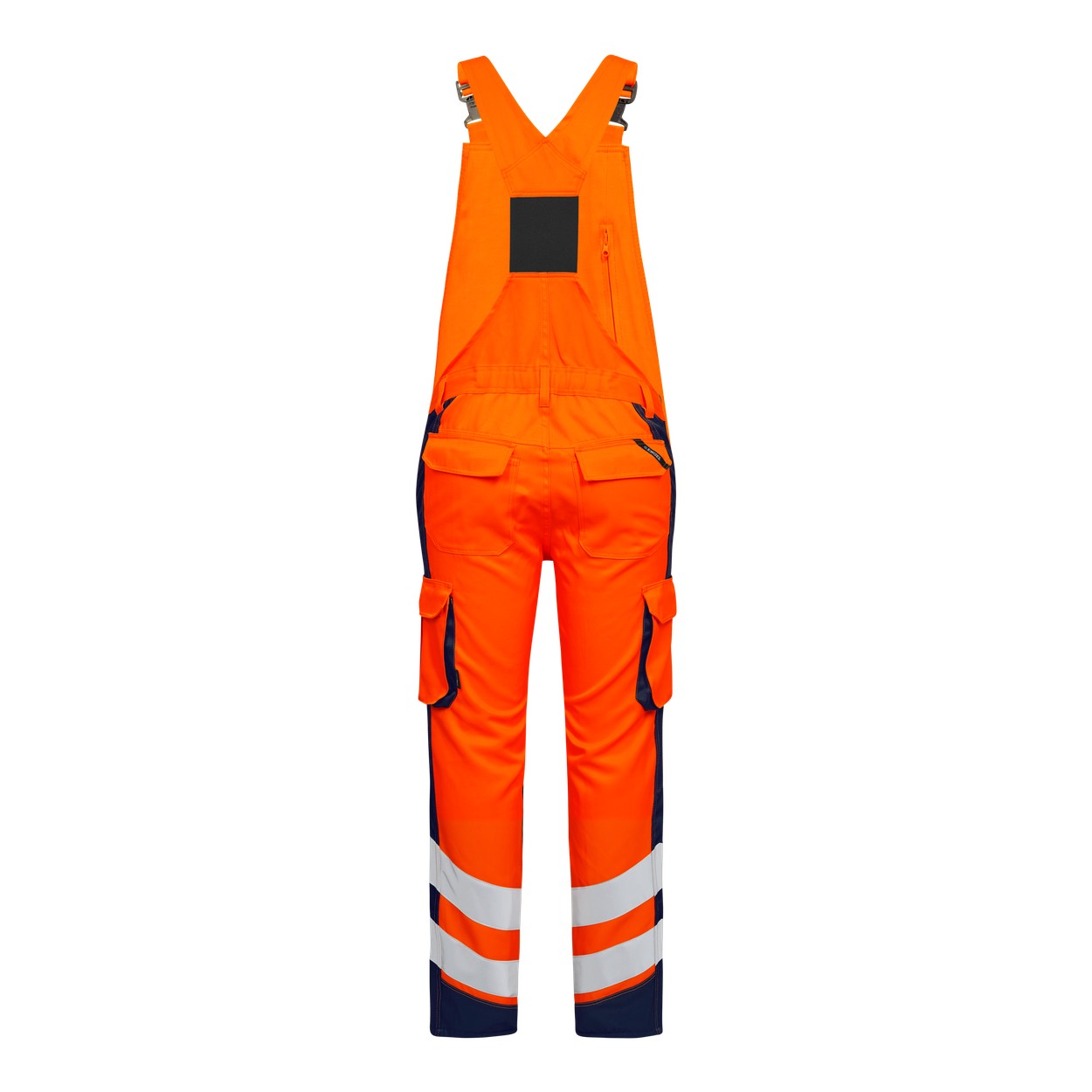 ENGEL Safety Light Latzhose in Orange/Blue ink, Größe 106