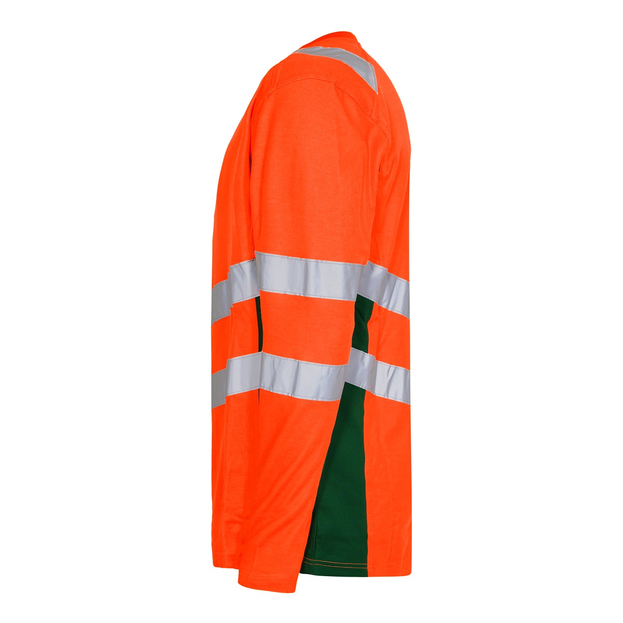 ENGEL Safety Langarm-Shirt in Orange/Grün, Größe XS