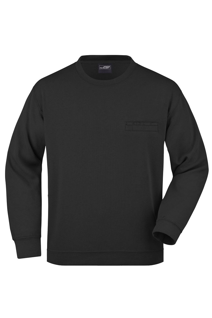 Men's Round Sweat Pocket "JN924" in Black, Größe 3XL - Daiber