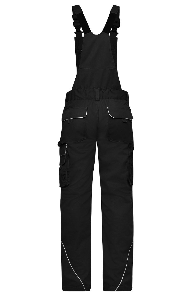 Workwear Pants with Bib - SOLID - "JN879" in Black, Größe 62 - Daiber