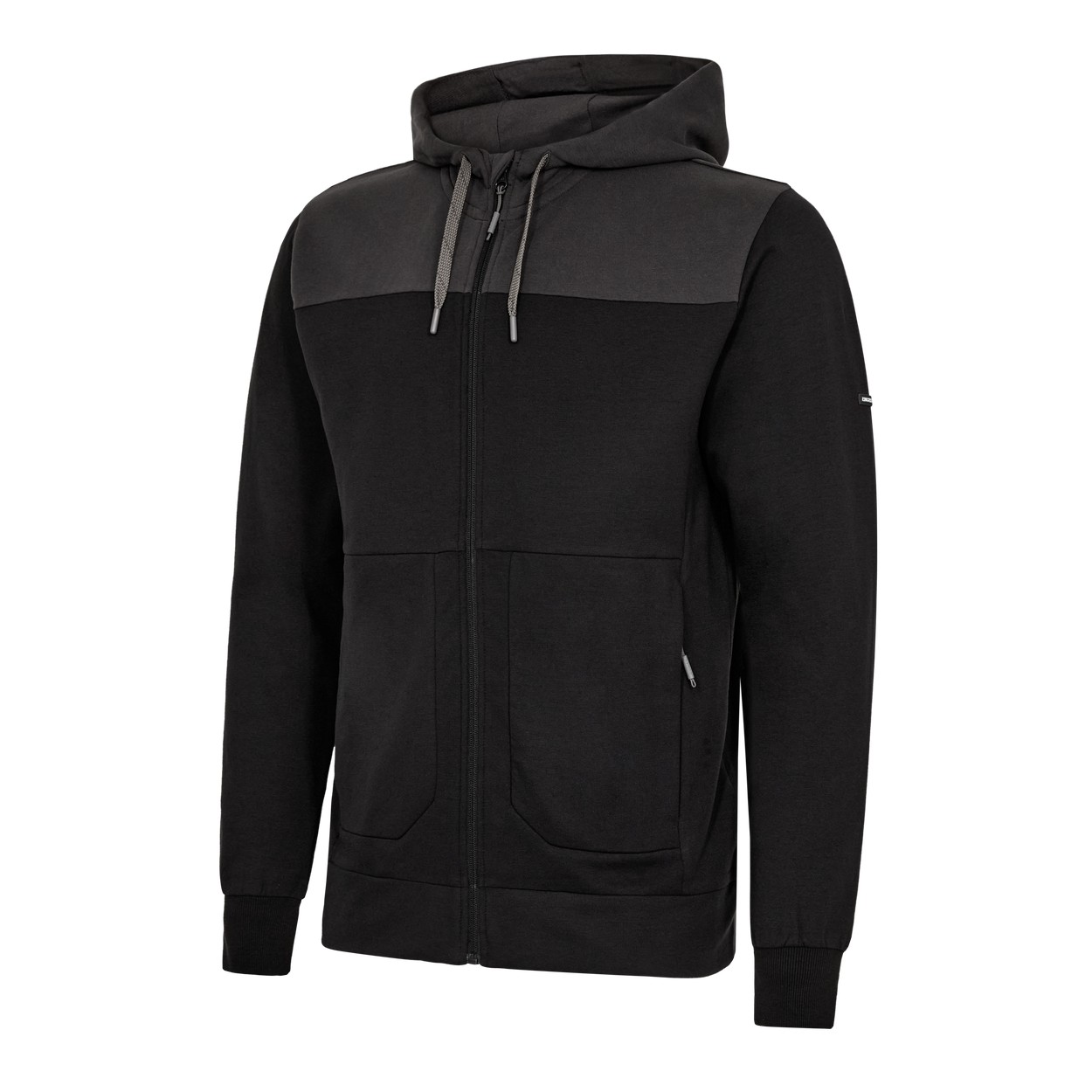 ENGEL Entire sweatcardigan mit kapuze in Schwarz/Anthrazit Grau, Größe XS