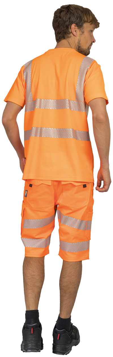 Warnschutz-T-Shirt leuchtorange in Gr. XXL von Vizwell