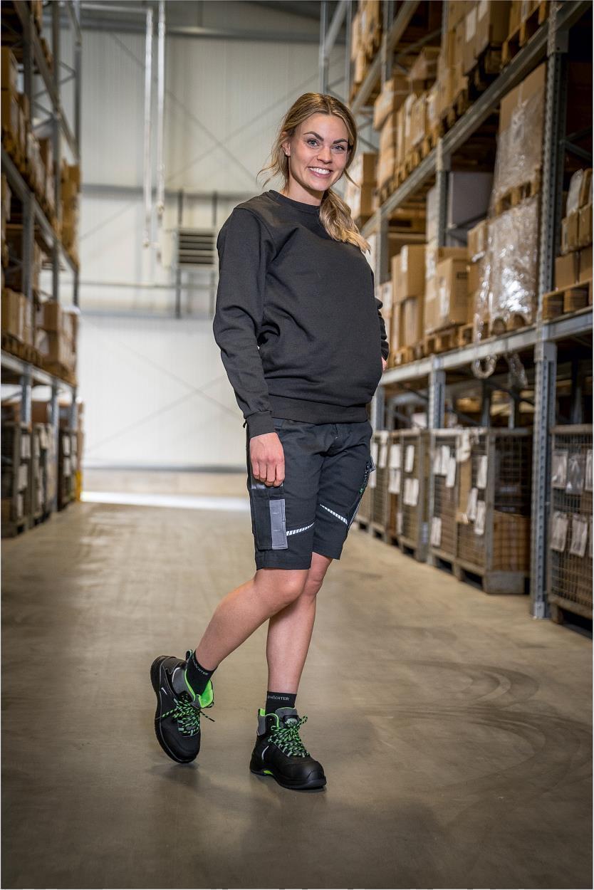 Damen Shorts Flex Line Schwarz/Grau FLXDK, Gr. 52 von Leibwächter