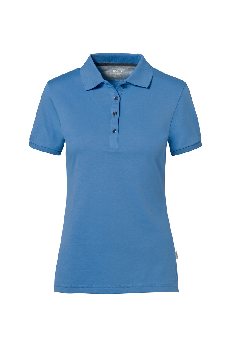 HAKRO 214 COTTON TEC® Damen Poloshirt in Malibublau, Größe 3XL