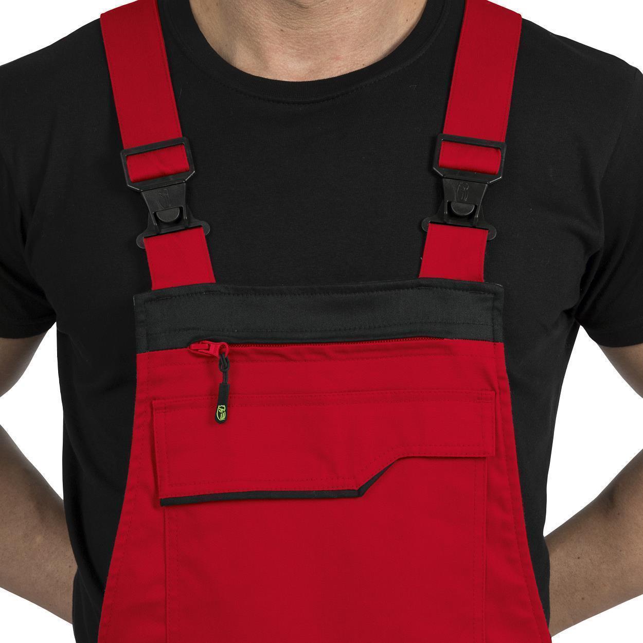 Latzhose Flex Line Rot/Schwarz FLEXL, Gr. 98 von Leibwächter