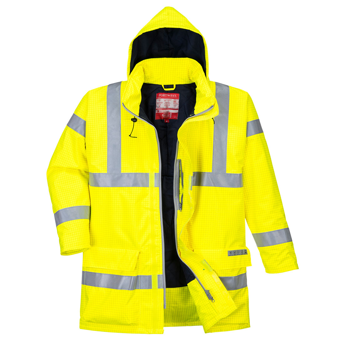 Bizflame Rain Warnschutz Multinorm Jacke antistatisch S778 in Gelb, Größe S von Portwest