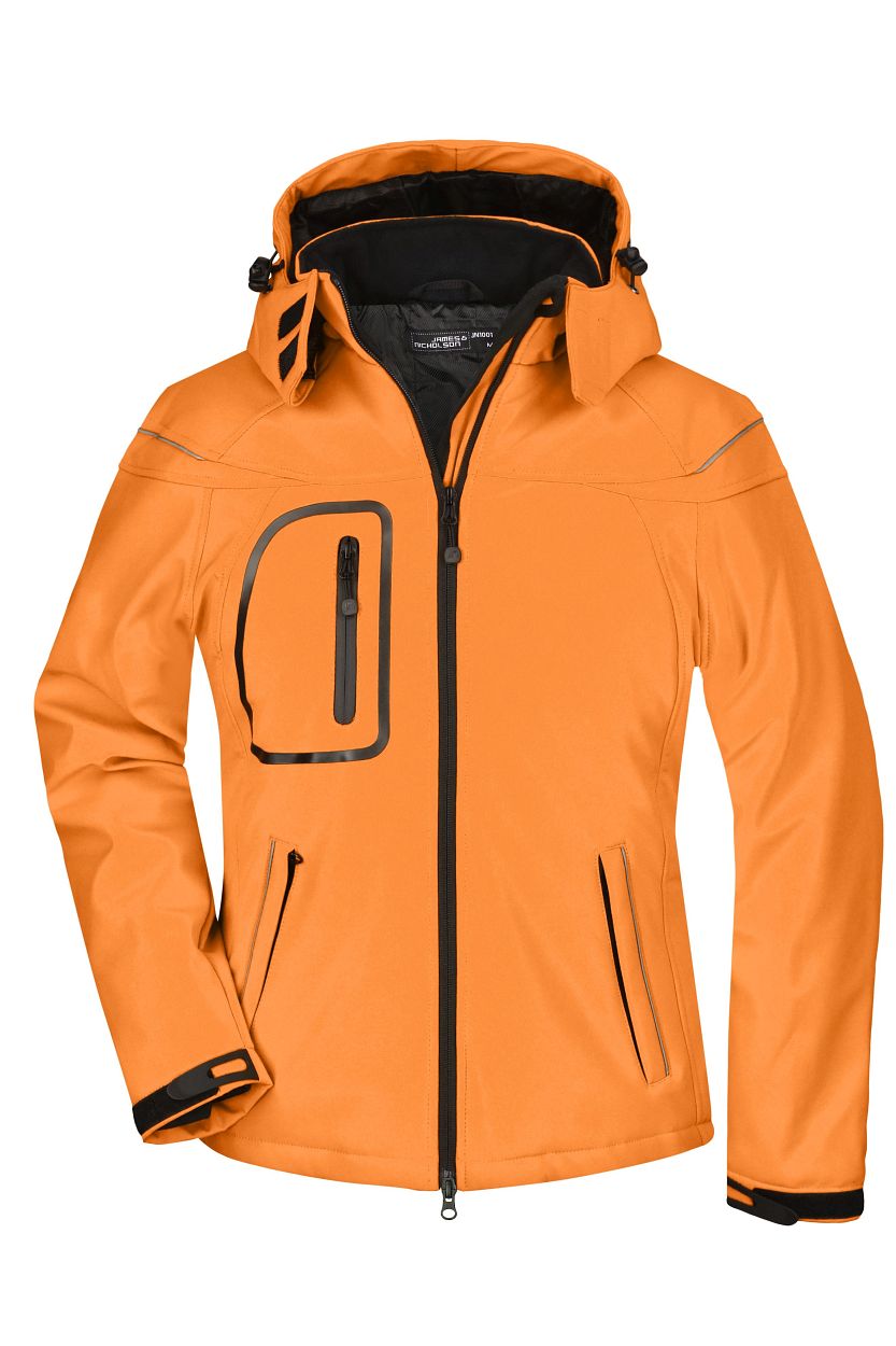 Ladies' Winter Softshell Jacket "JN1001" in Orange, Größe 2XL - Daiber