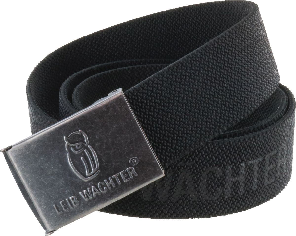 Stretchbandgürtel Schwarz mit Metallkoppel FLEXG70 Länge 90 cm von Leibwächter