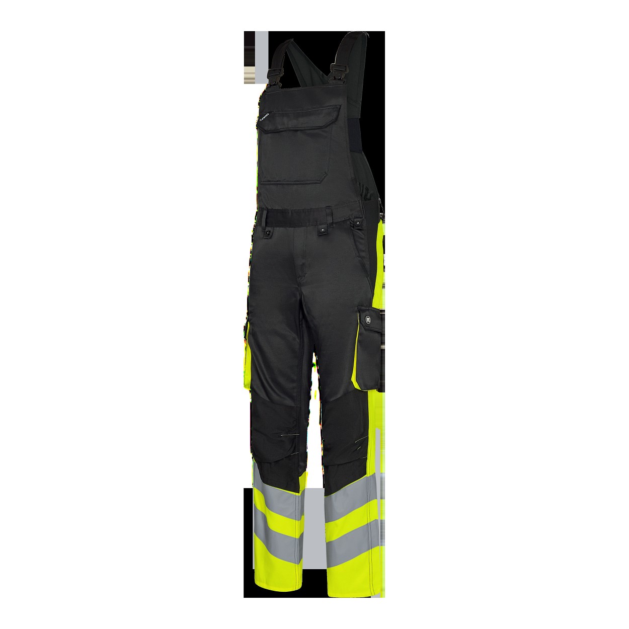 ENGEL Safety Light Latzhose in Schwarz/Gelb, Größe 106