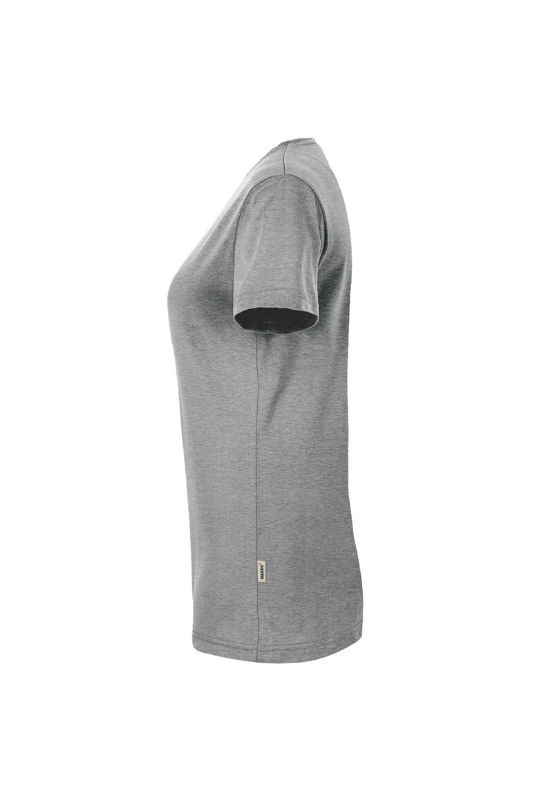 HAKRO 181 Damen V-Shirt MIKRALINAR® in Grau meliert, Größe 6XL