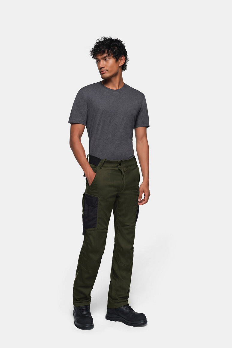 HAKRO 715S Worker Performancehose ECO "kurz" in olive, Größe 6XL