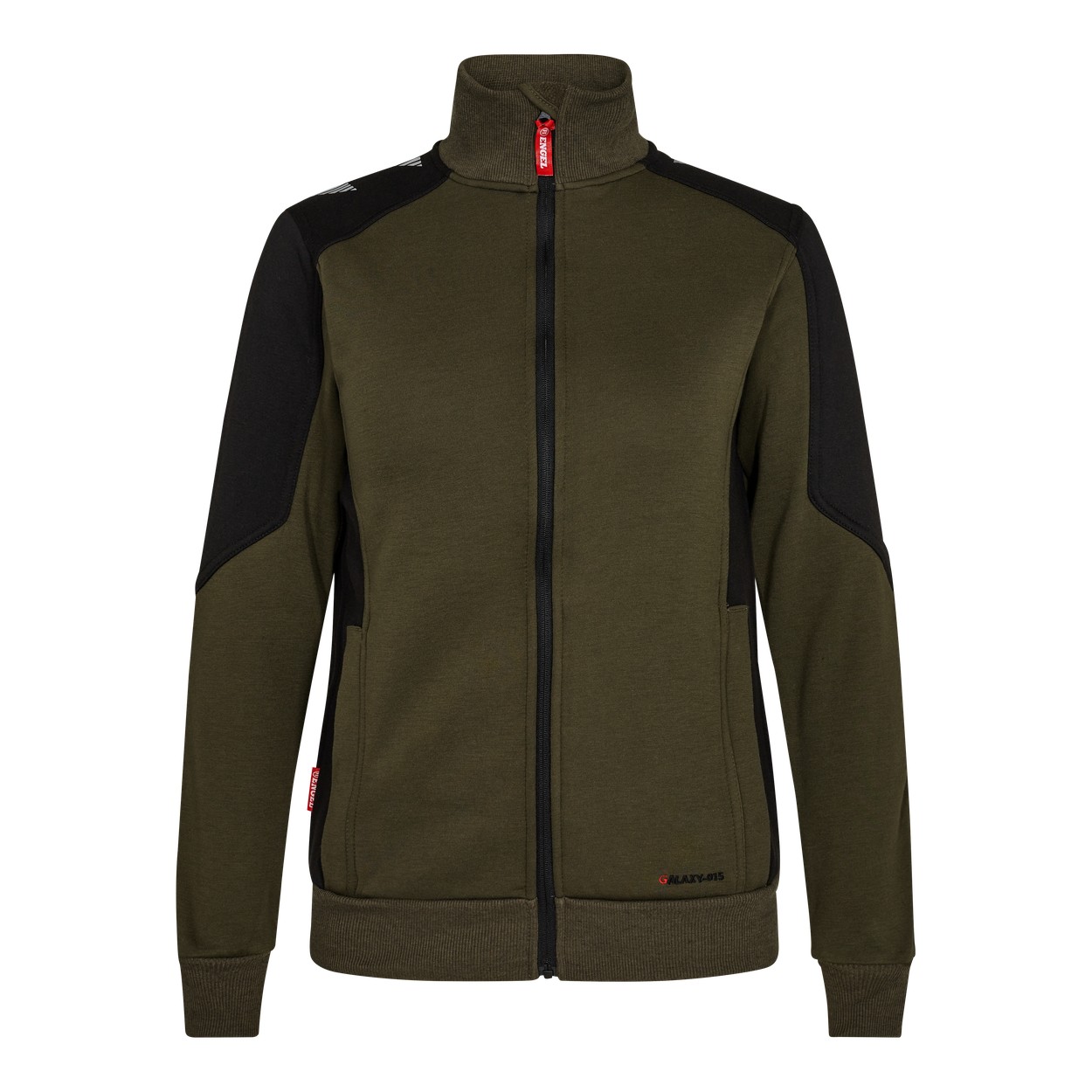 ENGEL Galaxy Damen Sweatcardigan in Forest Green/Schwarz, Größe XS