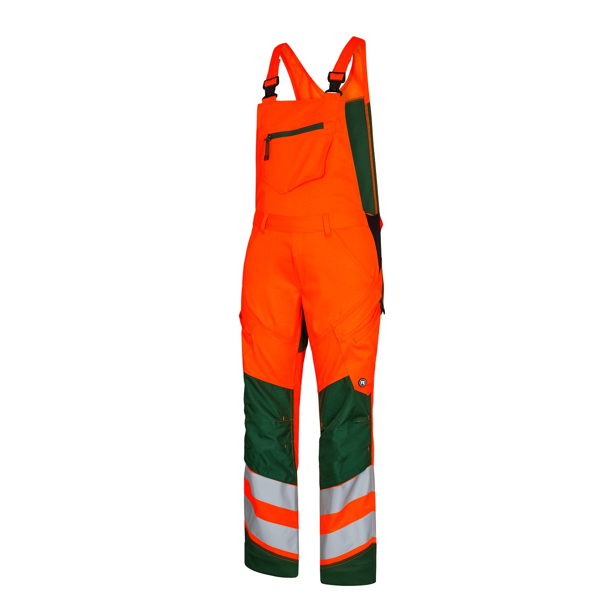 ENGEL Safety Latzhose in Orange/Grün, Größe 26