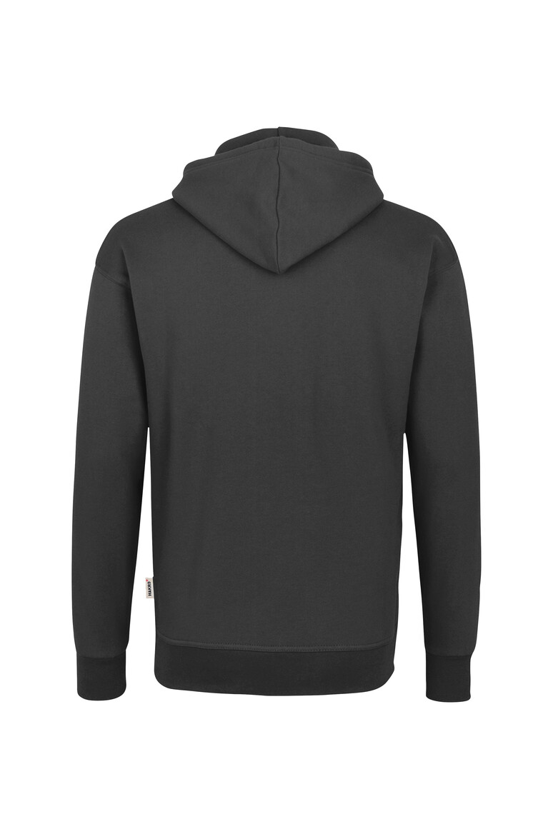 HAKRO 560 Kapuzen-Sweatshirt Bio-Baumwolle GOTS in Karbongrau, Größe 6XL