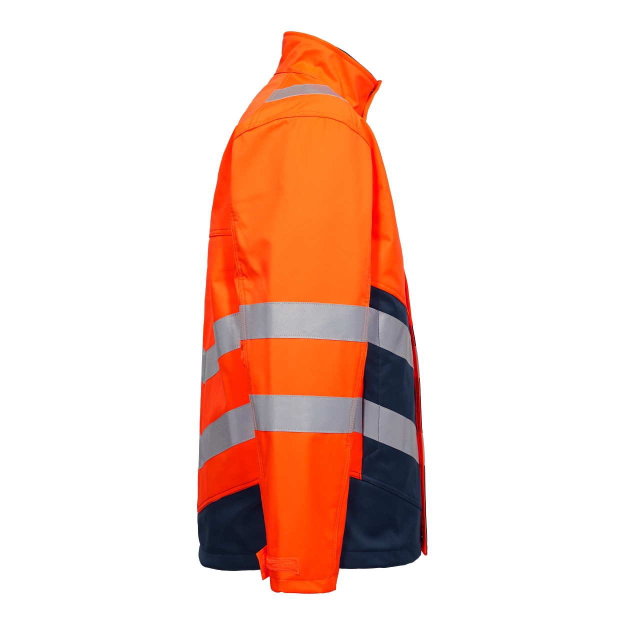 Safety+ Softshelljacke in Orange/Blue ink, Größe XS