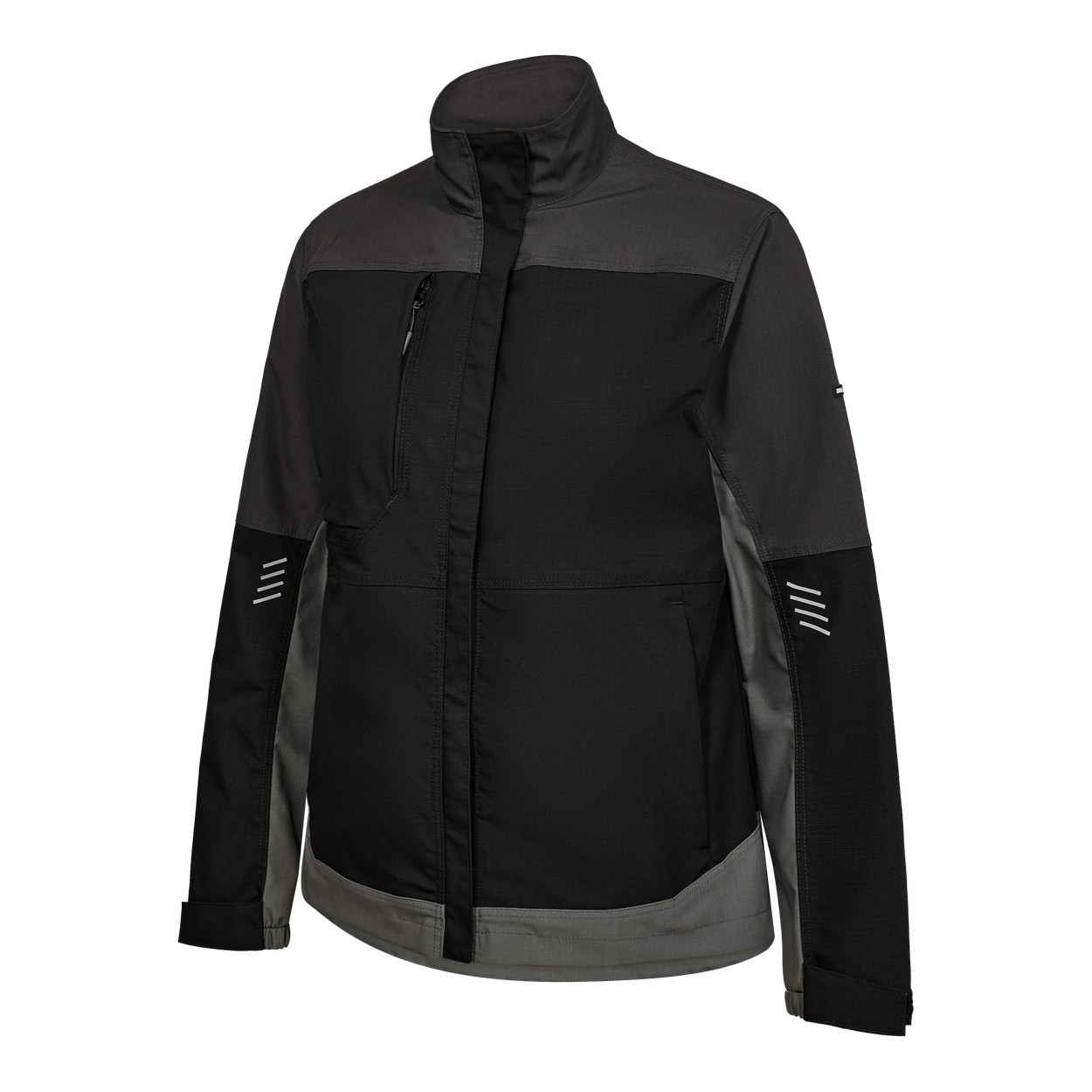 ENGEL Entire Damen Arbeitsjacke mit 2-Wege-Stretch in Schwarz/Anthrazit Grau, Größe XS