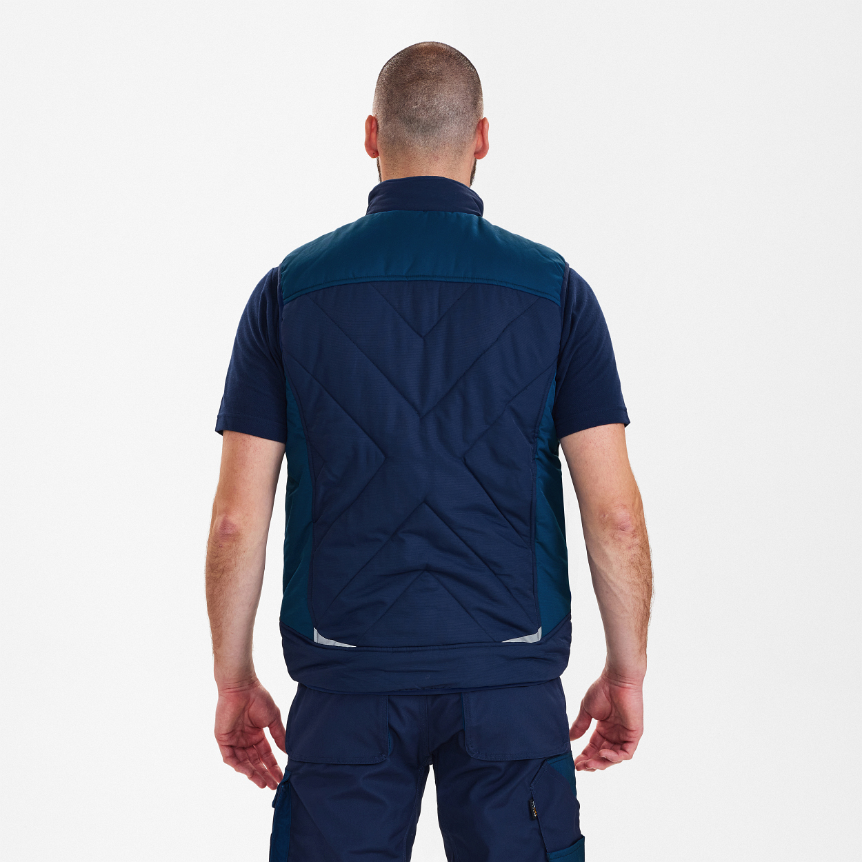 ENGEL Galaxy Stepp-Winterweste in Blue Ink/Dark Petrol, Größe XS