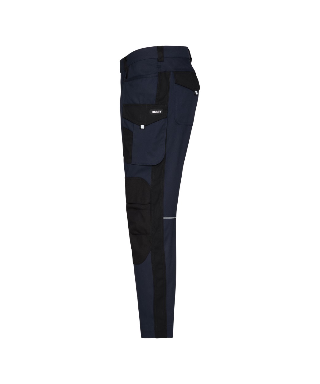 Arbeitshose mit Kniepolstertaschen "DASSY® Ponti" in NACHTBLAU/SCHWARZ, Größe 60 - langer Schritt PESCOPOS41
