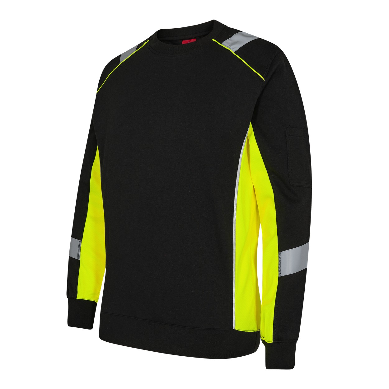 ENGEL Cargo Sweatshirt in Schwarz/Gelb, Größe XS