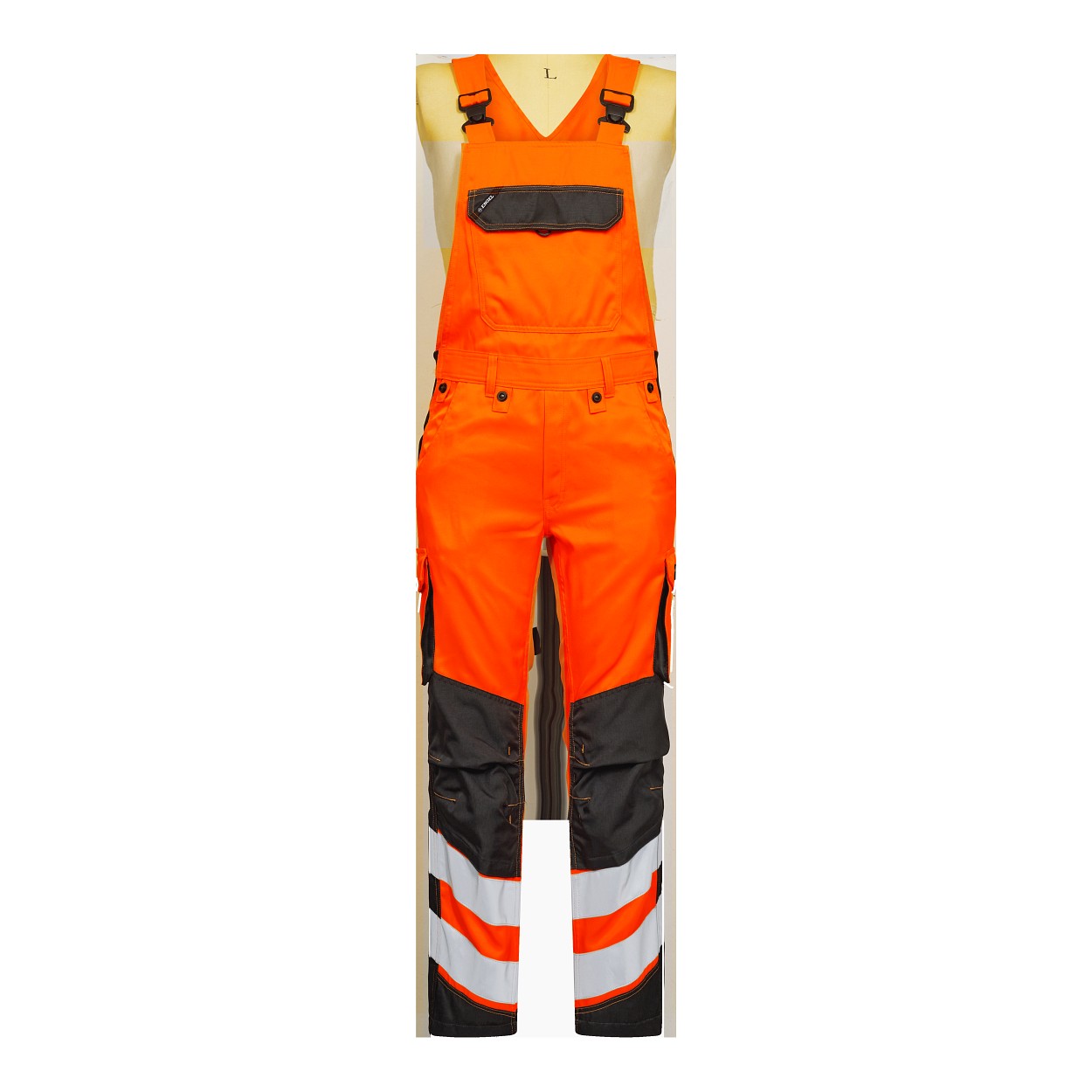 ENGEL Safety Light Latzhose in Orange/Anthrazit Grau, Größe 106