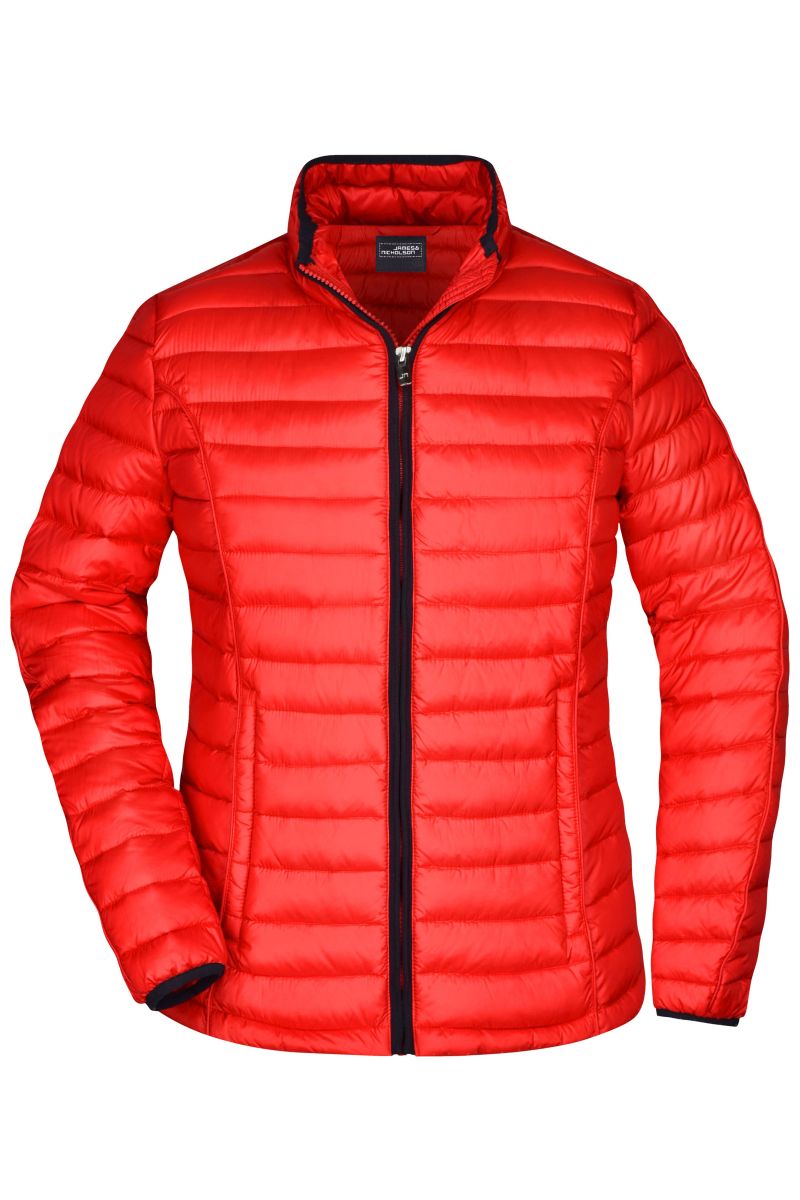 JN1081 Damen Daunenjacke in Red / Black, Größe XL von James & Nicholson