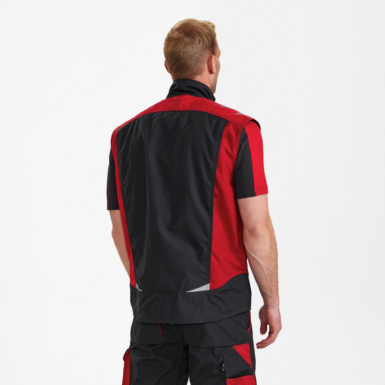 ENGEL Galaxy Serviceweste in Anthrazit Grau/Tomato Red, Größe XS