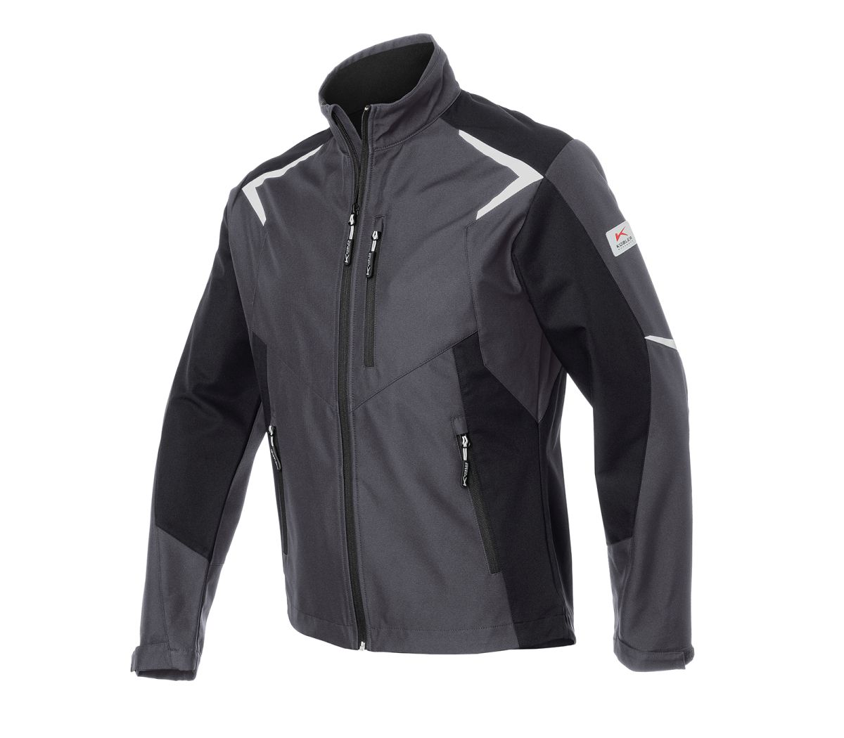 KÜBLER BODYFORCE Softshell Jacke in Anthrazit / Schwarz, Größe 4XL