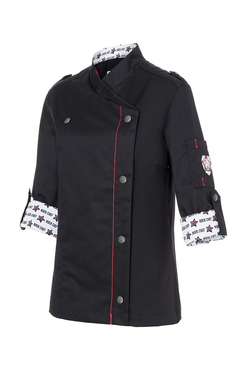Damenkochjacke ROCK CHEF® Größe 48 in Schwarz von Karlowsky