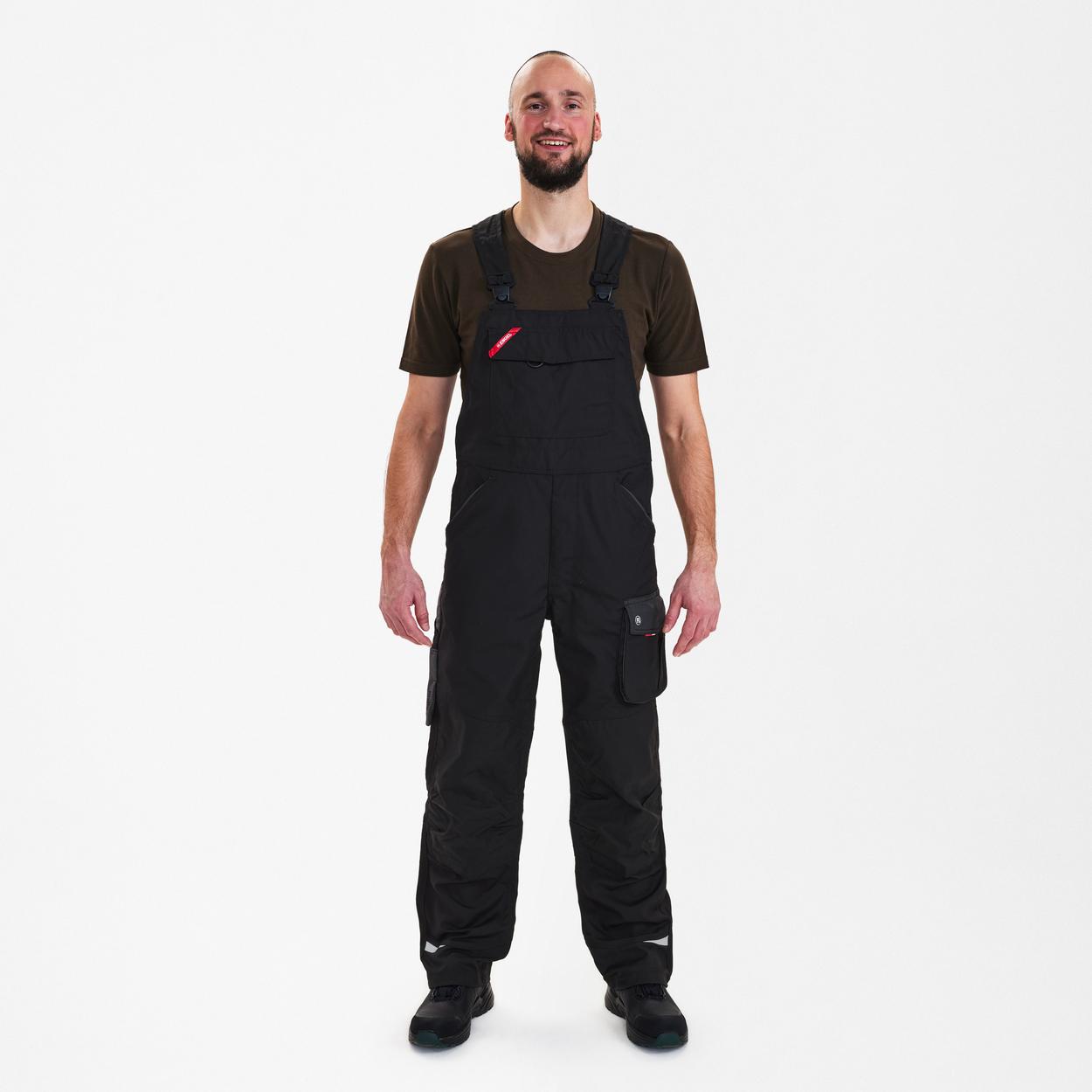 ENGEL Galaxy Latzhose in Schwarz/Anthrazit Grau, Größe 106