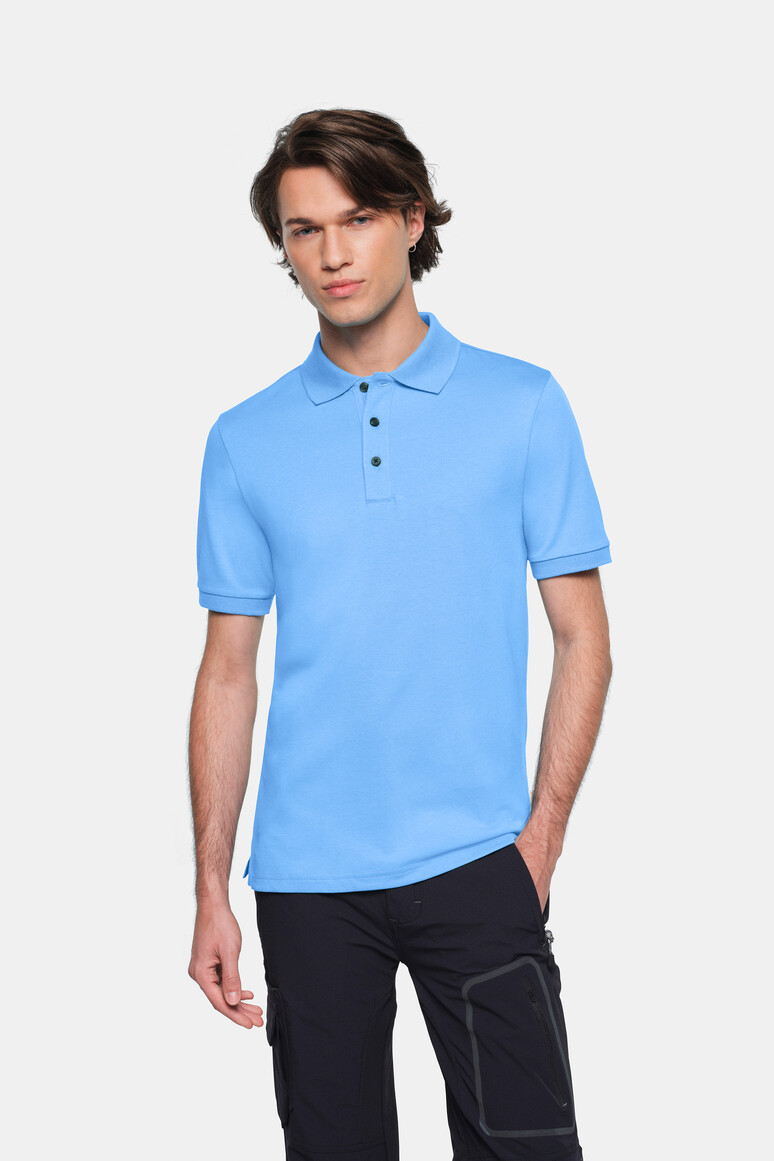 HAKRO 814 COTTON TEC® Poloshirt in Malibublau, Größe XS HAKRO 814 COTTON TEC® Poloshirt in Malibublau, Größe XS
