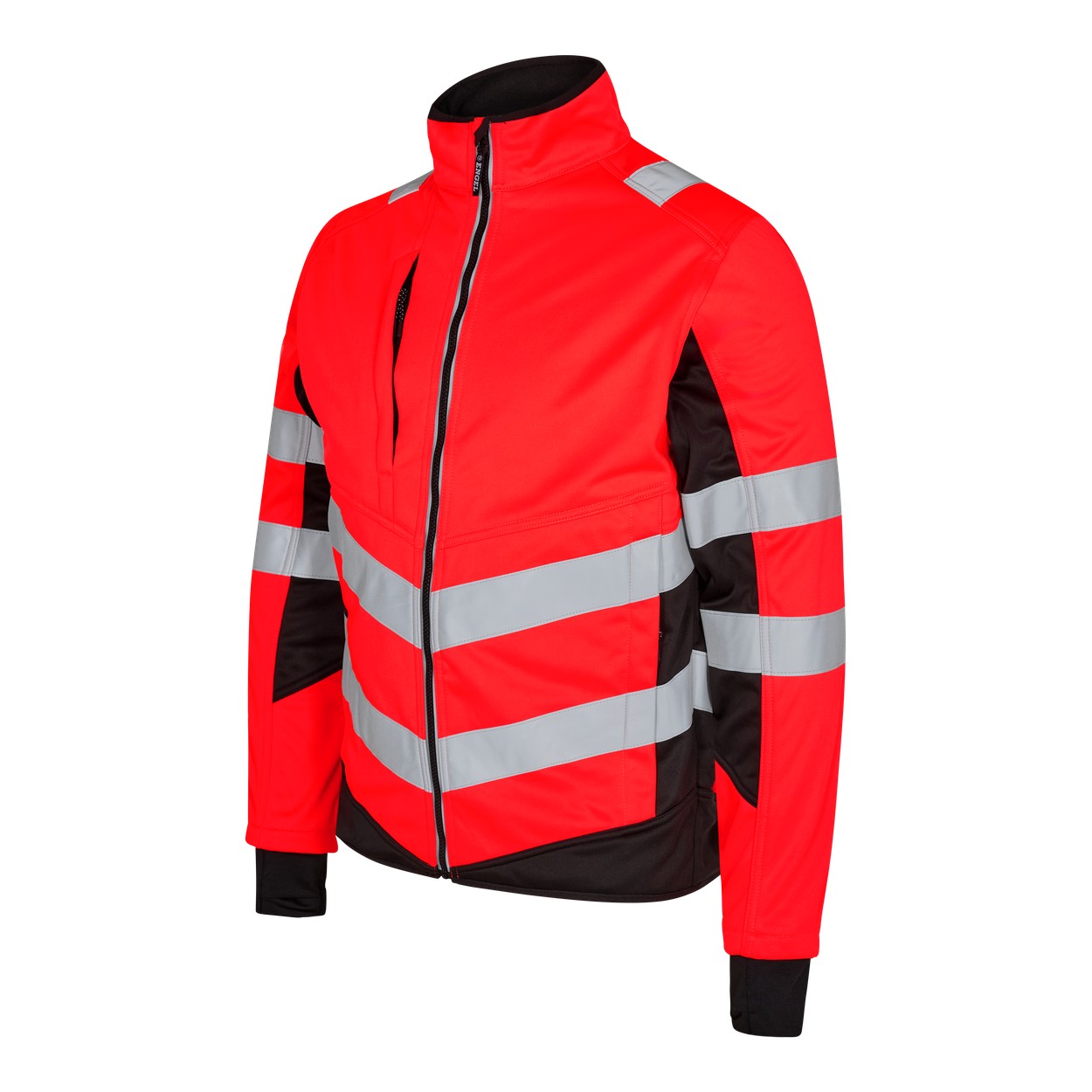 ENGEL Safety Softshelljacke in Rot/Schwarz, Größe 2XL
