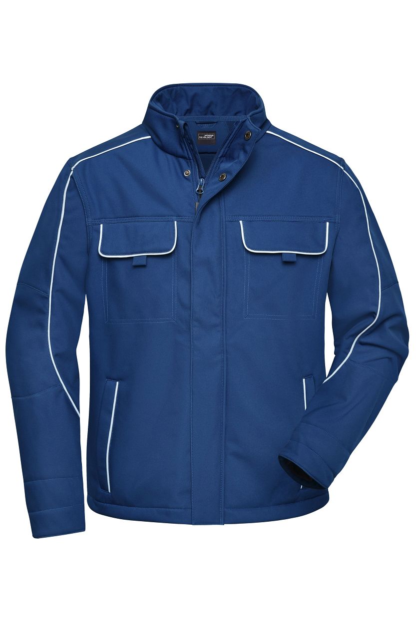 Workwear Softshell Jacket - SOLID - "JN884" in Dark-Royal, Größe 6XL - Daiber