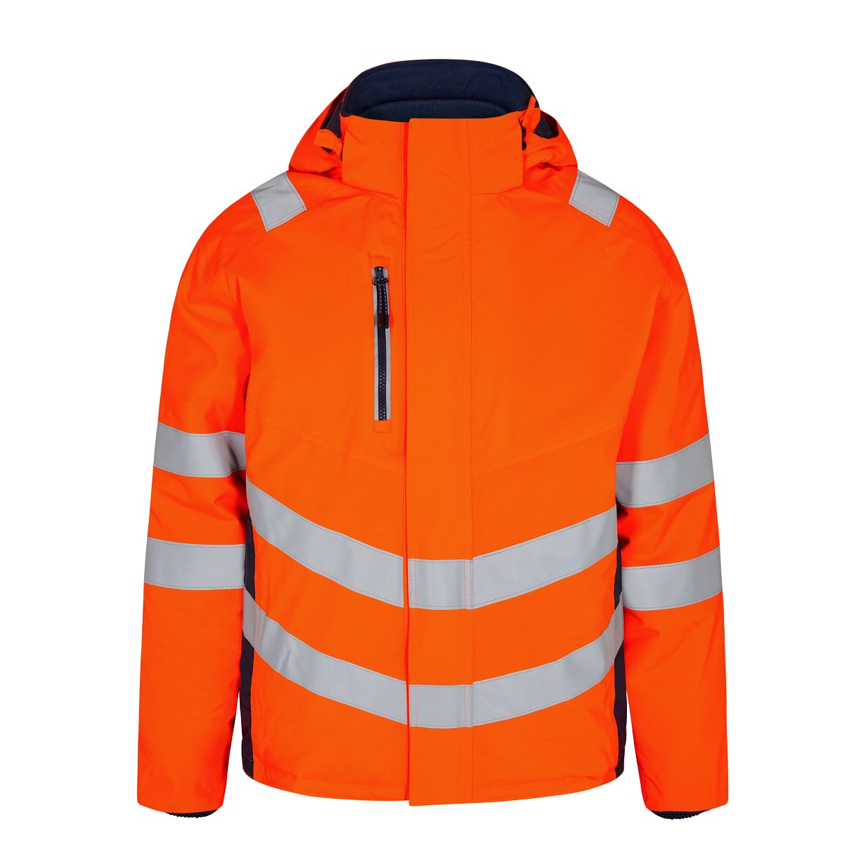 ENGEL Safety Winterjacke in Orange/Blue ink, Größe XS