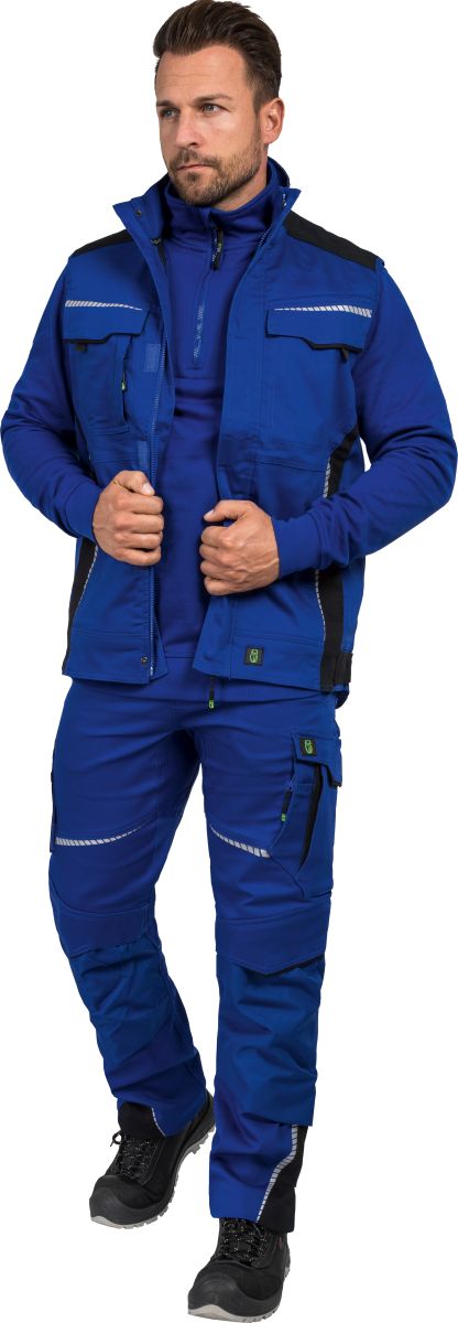 Weste Flex Line Kornblau/Schwarz FLEXV, Gr. 2XL von Leibwächter