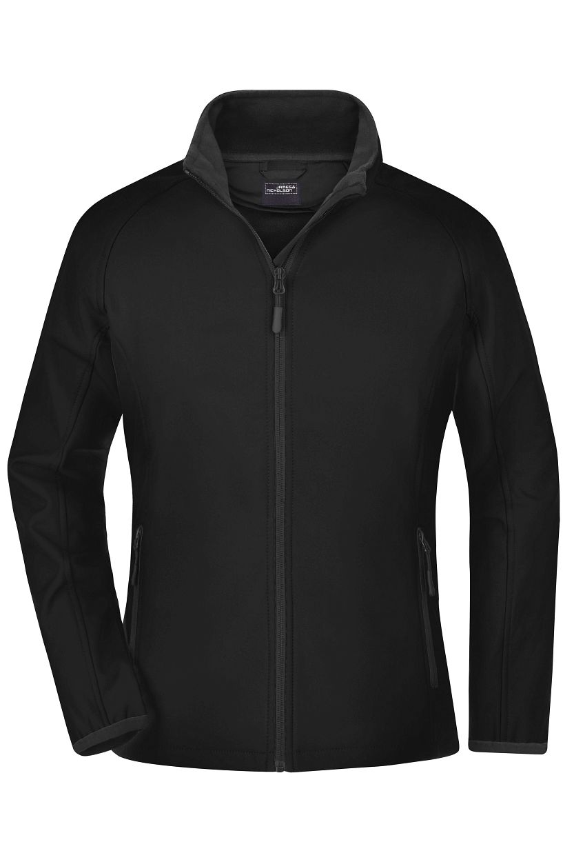 Ladies' Promo Softshell Jacket "JN1129" in Black/Black, Größe 2XL - Daiber