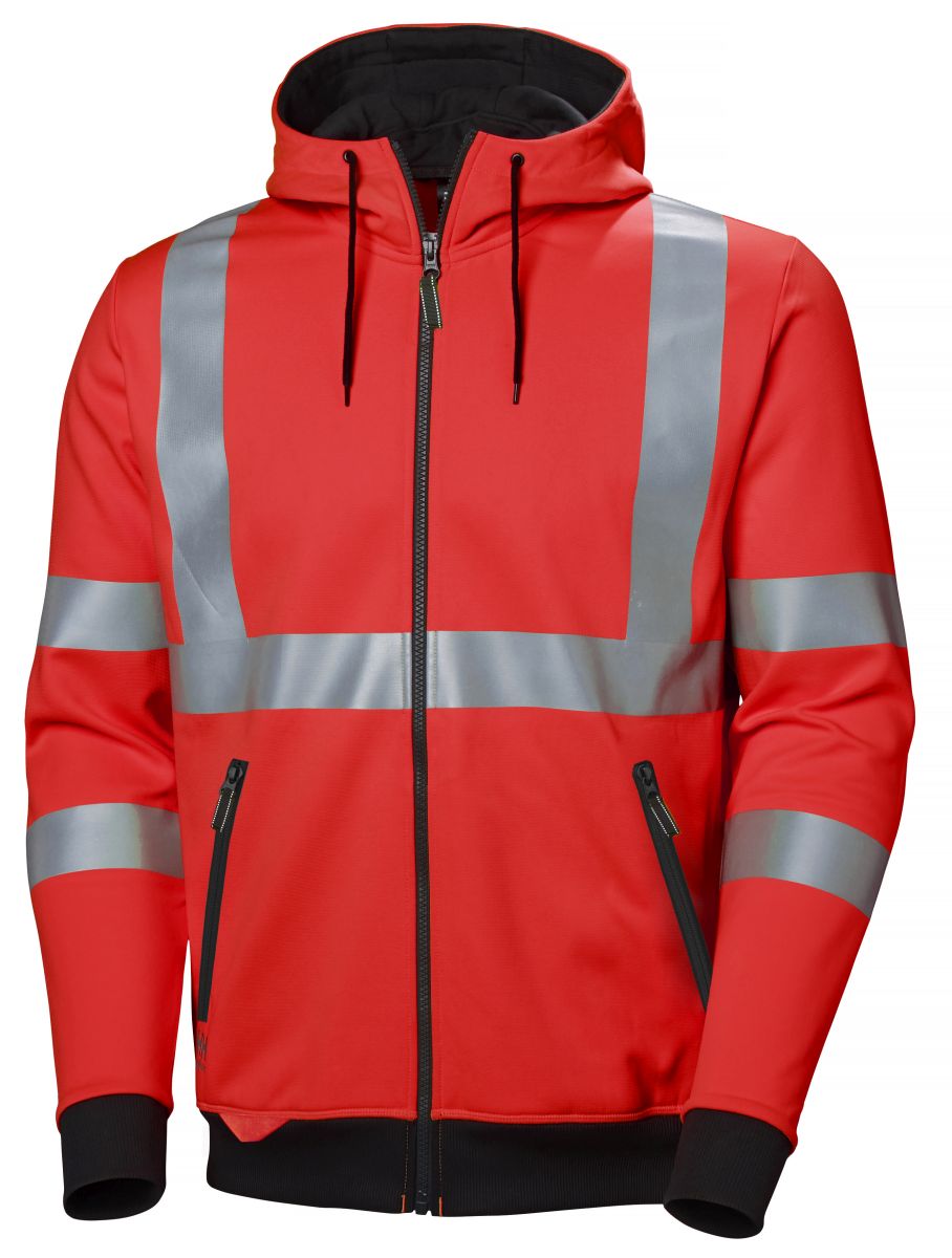 Hi-Vis Zip Hoodie Addvis in Red, Gr. 4XL von Helly Hansen Workwear